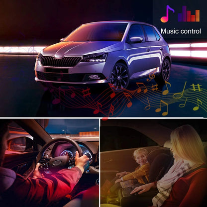 Interior Car LED Light Kit (App Control + Music Sync)