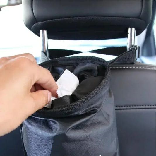 Hanging Car Trash Can – Waterproof Seat Back Garbage Organizer & Storage Bag