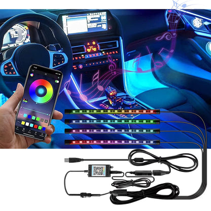 Interior Car LED Light Kit (App Control + Music Sync)