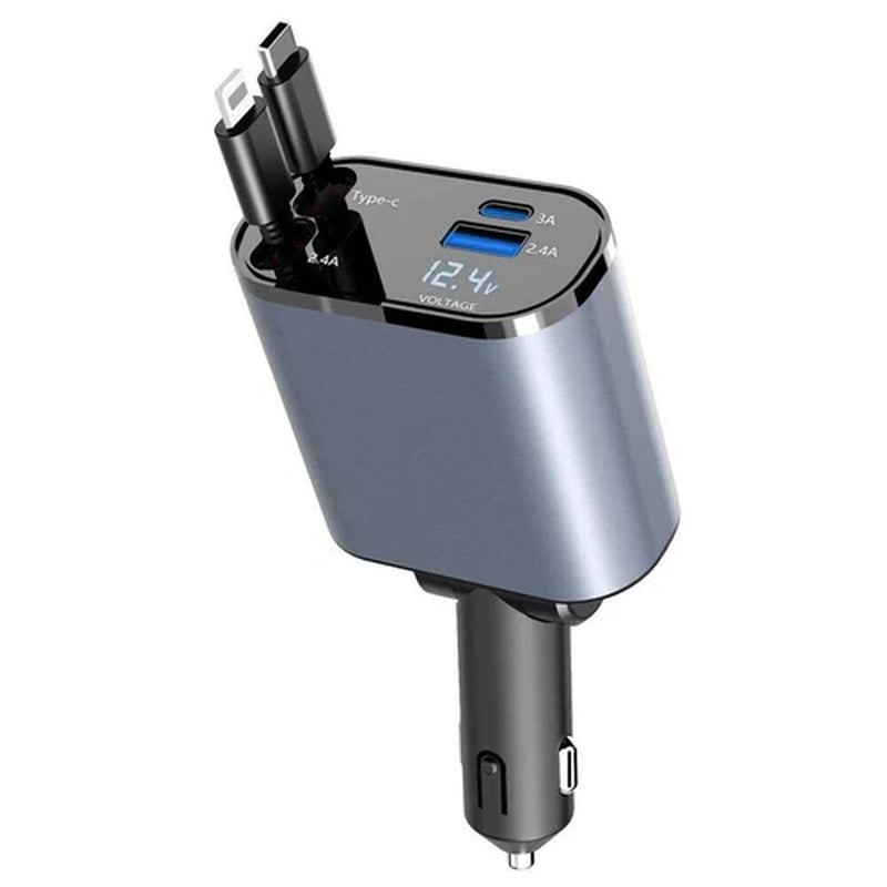 4-in-1 Retractable Fast Car Charger